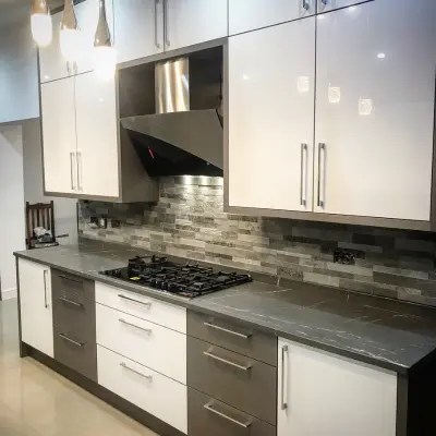Sleek Seafoam Modern Kitchen Design