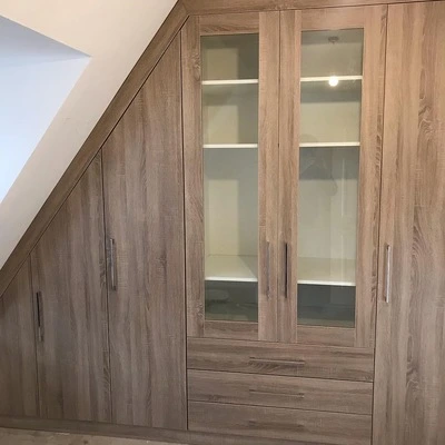 Sleek Seafoam Understairs Storage Design